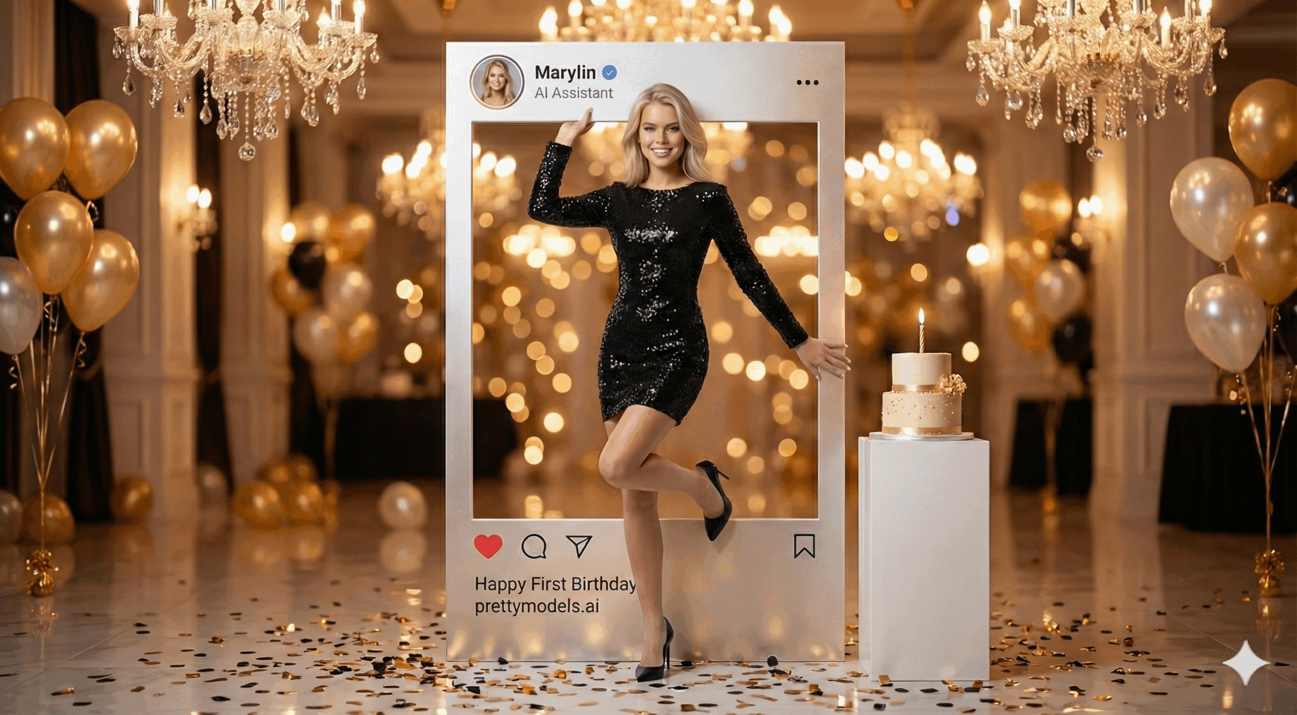 Marylin in Instagram frame celebrating a successful year 2025